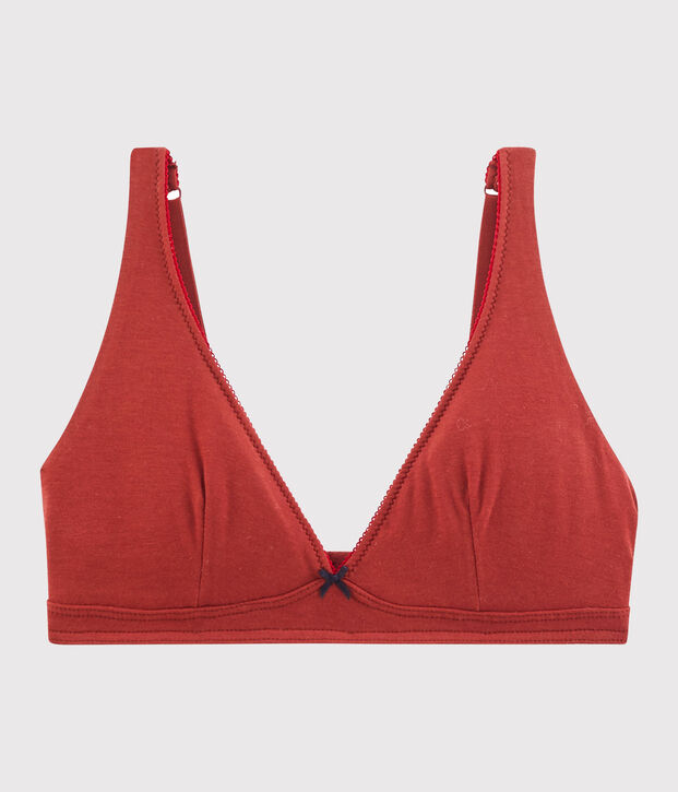 Reggiseno donna in jersey extrafine marrone