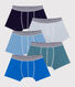 Set di boxer in cotone a tinta unita bambino