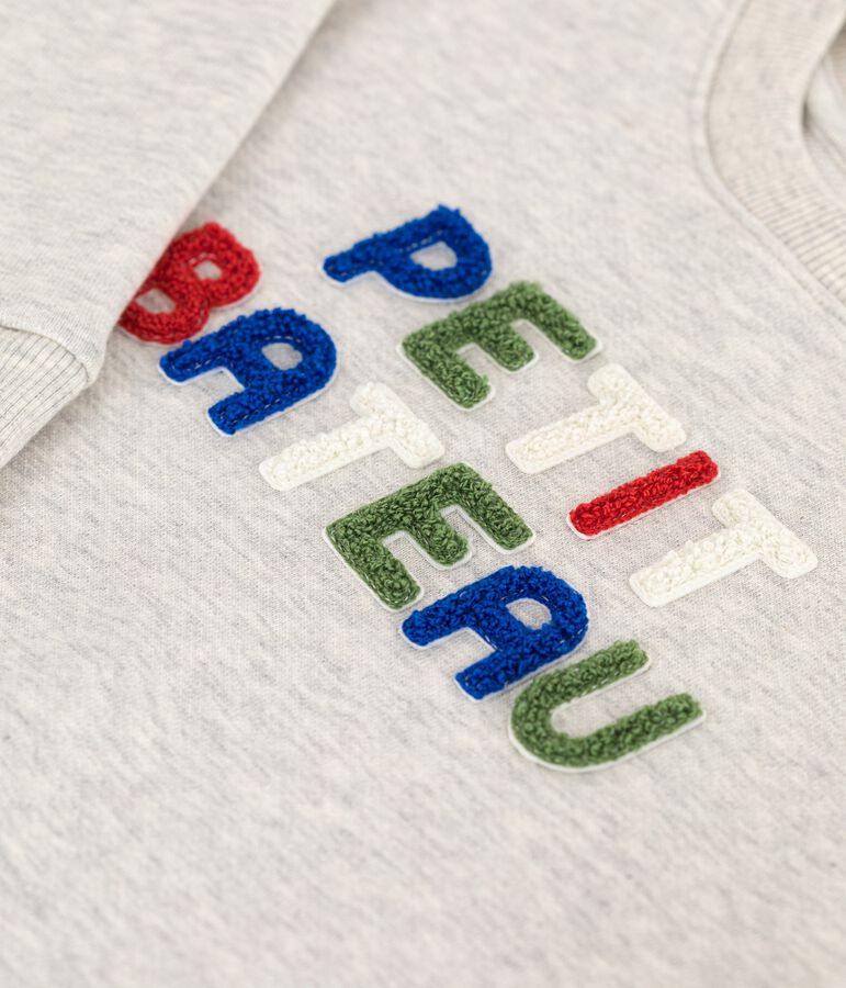 Felpa in cotone bambino unisex grigio