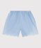 Shorts in cotone tinta unita bambina blu