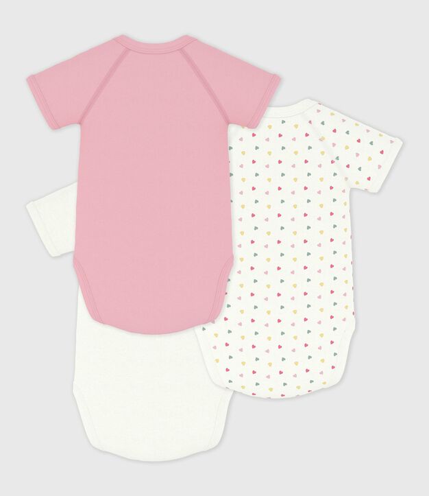 Set di body incrociati a maniche corte in cotone fantasia neonato multicolore