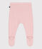 Pantaloni in maglia di lana e cotone neonato rosa JOLI
