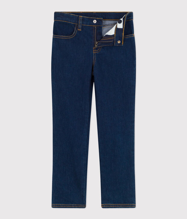 Pantaloni slim in denim bambina blu