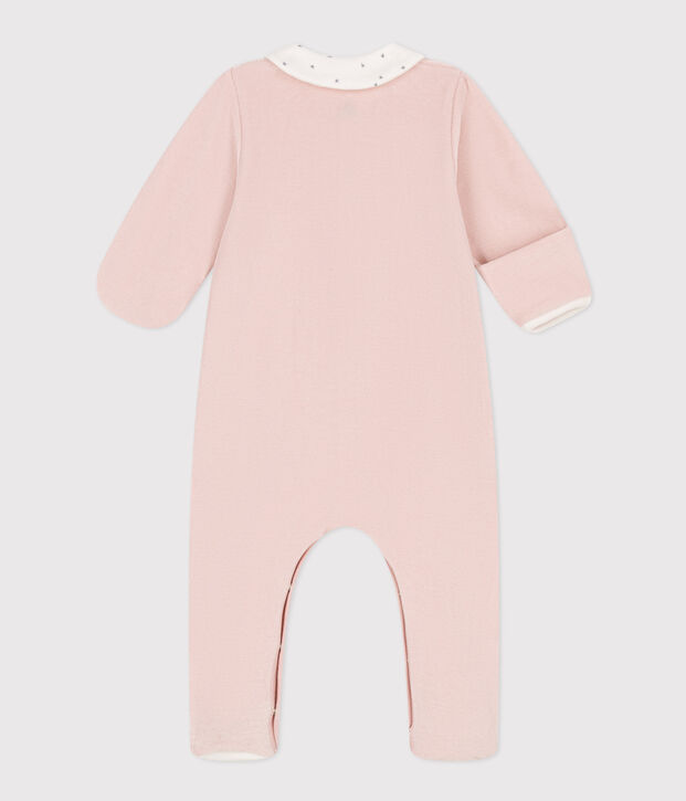 Pigiama beb&egrave; in ciniglia rosa