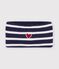 Snood in maglia a righe foderata in pile neonato blu/ecru