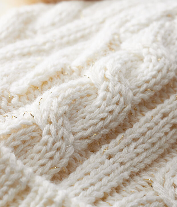 Cappellino bambina bianco/giallo