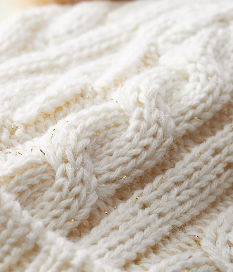 Cappellino bambina bianco/giallo