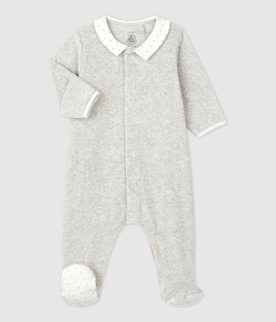 Tutina pigiama bebè in cotone biologico grigio BELUGA CHINE