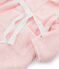 Vestaglia da bambino in pile rosa MINOIS/bianco MARSHMALLOW