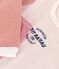 Pigiama millerighe tricolore in cotone unisex  rosa SALINE/bianco MULTICO