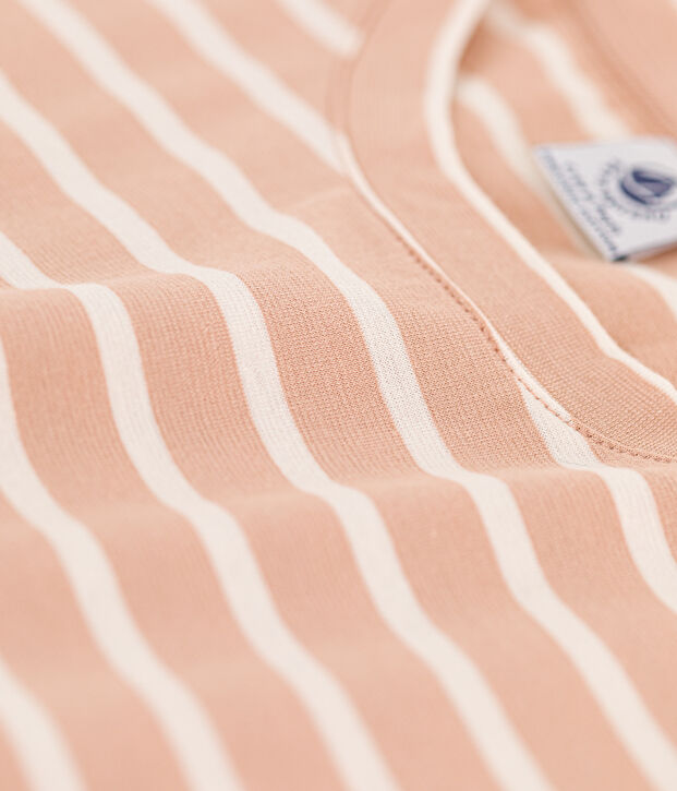 T-shirt LE DROIT girocollo in cotone Donna beige/ecru