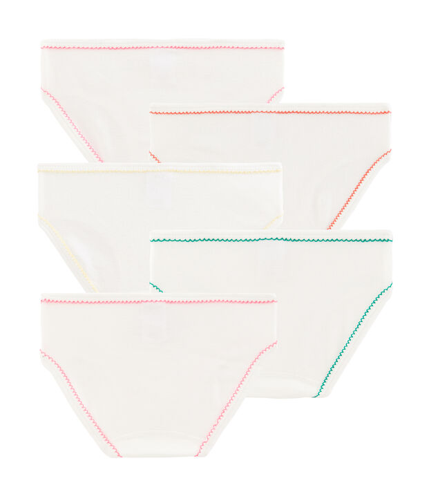 Confezione da 5 slip bambina multicolore