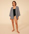 Kimono a righe donna blu SMOKING/bianco MARSHMALLOW