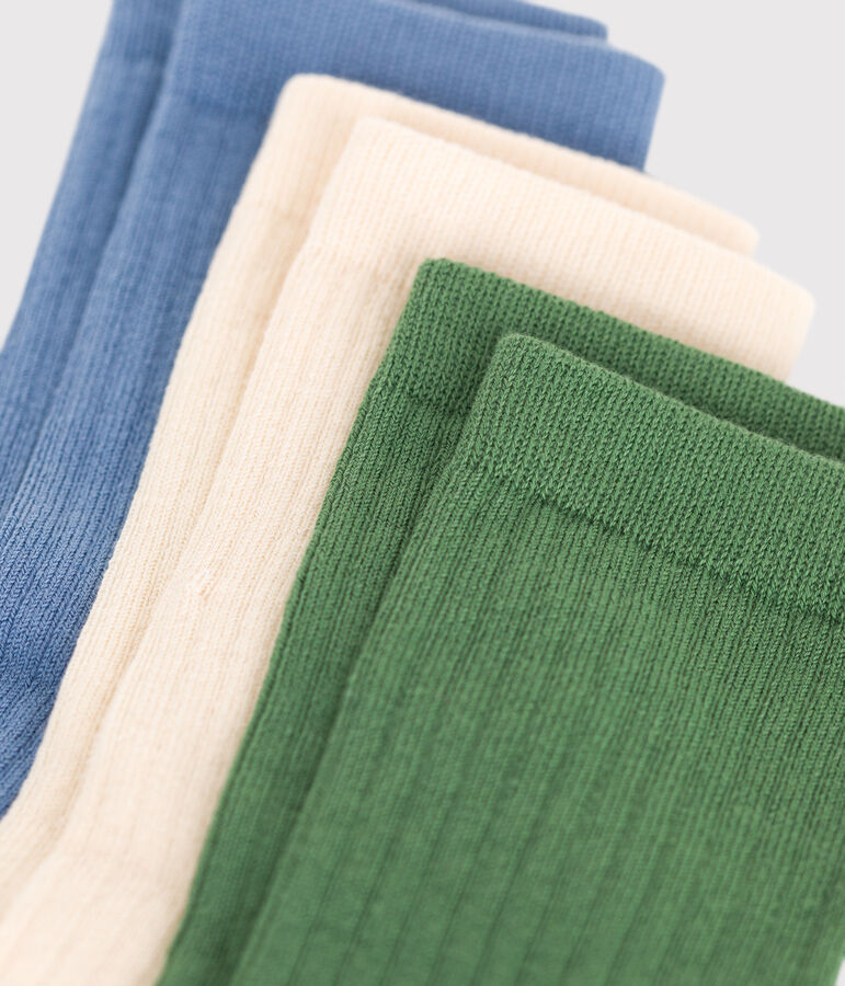 3 paia di calzini in cotone tinta unita bambino variante 1