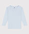 T-shirt a maniche lunghe in cotone blu GOMME