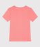 T-shirt a maniche corte in cotone tinta unita donna rosa FLAMAND