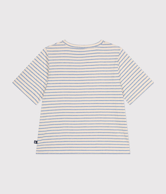 T-shirt Le Boxy in tubique donna bianco AVALANCHE/ SKY CHINE