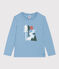T-shirt a maniche lunghe in cotone bambino unisex  blu AZUL