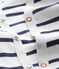 Tutina a righe bebé a costine bianco MARSHMALLOW/blu SMOKING