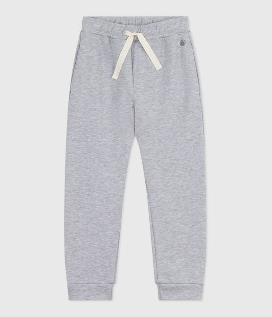 Joggers in cotone tinta unita bambino grigio FUMEE CHINE