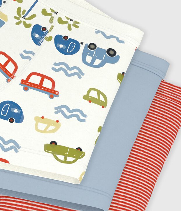 Set di boxer in cotone con stampa in vita bambino multicolore