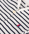 Tutina corta in cotone a righe con collo alla marinara neonato bianco MARSHMALLOW/blu SMOKING