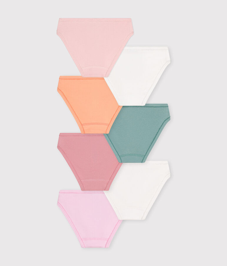 Confezione da 7 slip bambino in cotone tinta unita multicolore