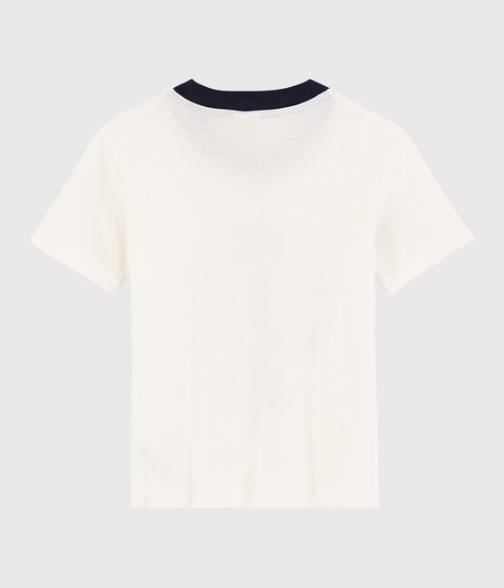 T-shirt maniche corte in cotone bambino bianco MARSHMALLOW