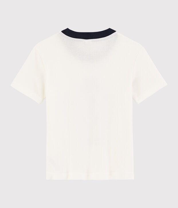 T-shirt maniche corte in cotone bambino bianco