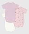 Set di body incrociati a maniche corte in cotone fantasia neonato multicolore