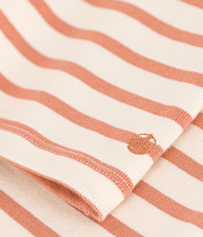 Marini&egrave;re abbottonata in cotone Donna ecru/rosa