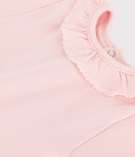 Body a manica corta e con colletto rosa MINOIS