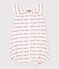 Tutina corta Petit Bateau "je t'aime" a costine. bianco MARSHMALLOW/rosso TERKUIT