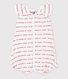 Tutina corta Petit Bateau "je t'aime" a costine.