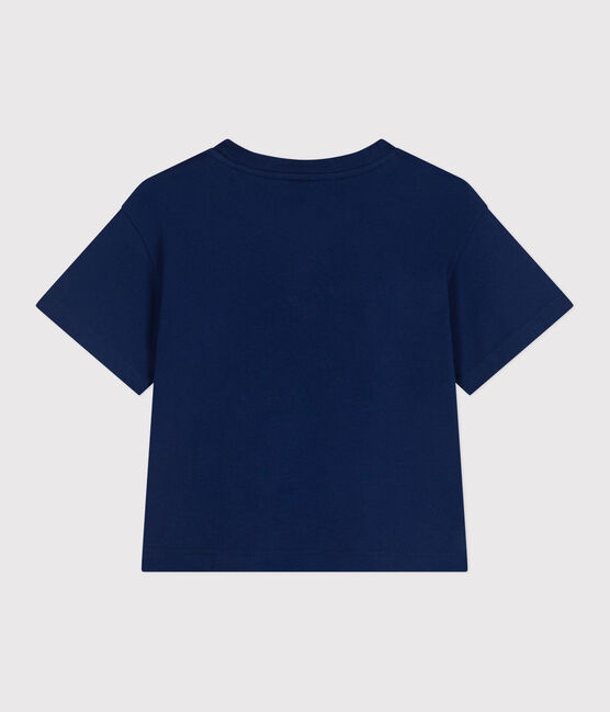 T-shirt Le Boxy in cotone donna blu MEDIEVAL