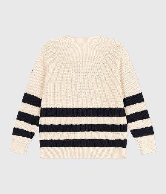 Cardigan in cotone a righe donna bianco AVALANCHE/blu SMOKING