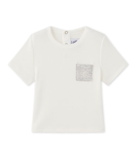 T-shirt bebé bambino tinta unita bianco MARSHMALLOW