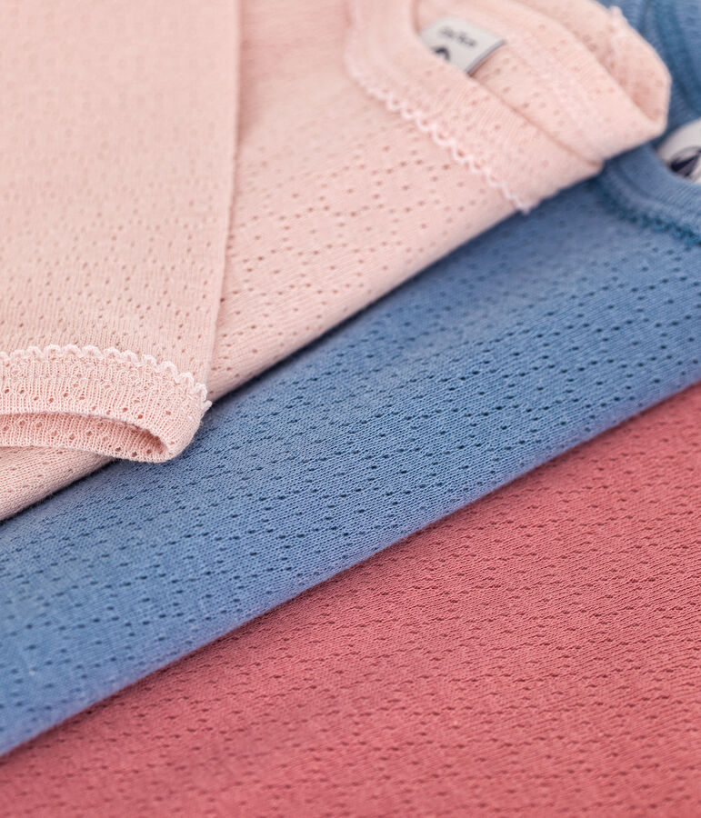 Set di 3 body a maniche lunghe in cotone neonato multicolore