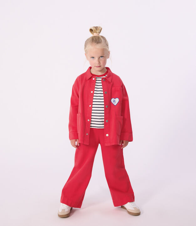 Pantaloni in denim bambina rosso