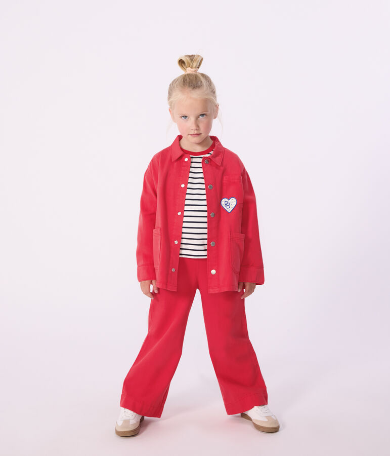 Pantaloni in denim bambina rosso