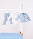 Set 3 pezzi con orso stampato e body con colletto ricamato neonato