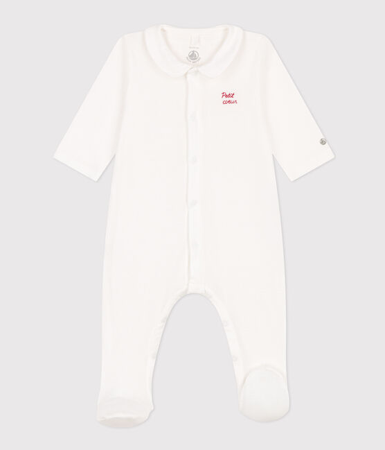Pigiama in cotone motivo cuoricino bianco MARSHMALLOW