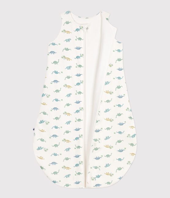 Sacco nanna neonato in cotone con dinosauri TOG 2 bianco MARSHMALLOW/bianco MULTICO