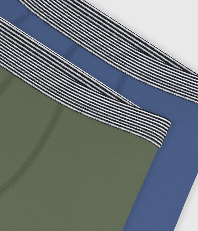 Set di boxer in cotone ed elastan tinta unita bambino multicolore