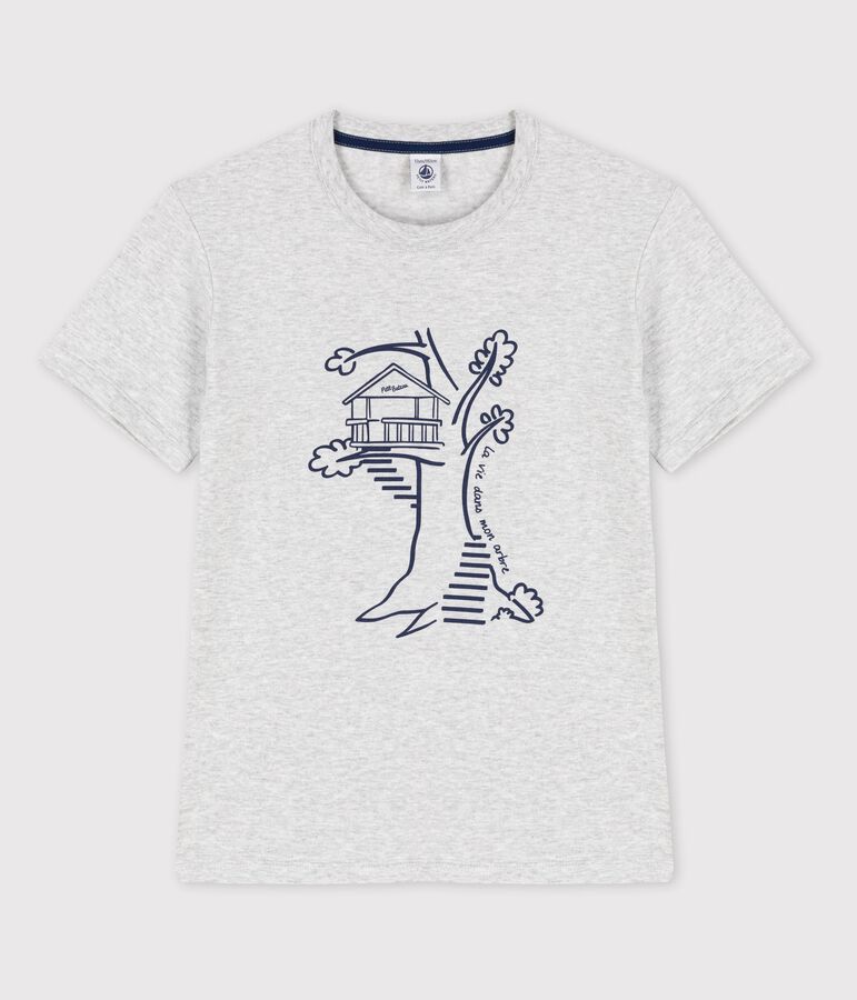 T-shirt  maniche corte in cotone bambino grigio