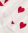 Abito body per bebè in cotone biologico con motivo a cuore bianco MARSHMALLOW/rosso TERKUIT