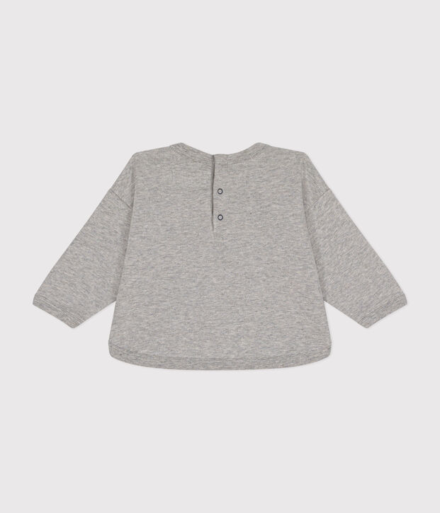 Maglia Monsieur Madame in tessuto felpato neonato grigio