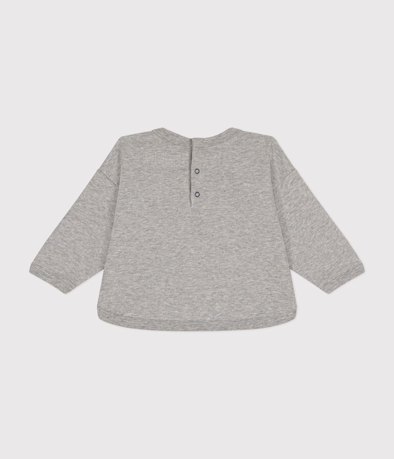 Maglia Monsieur Madame in tessuto felpato neonato grigio