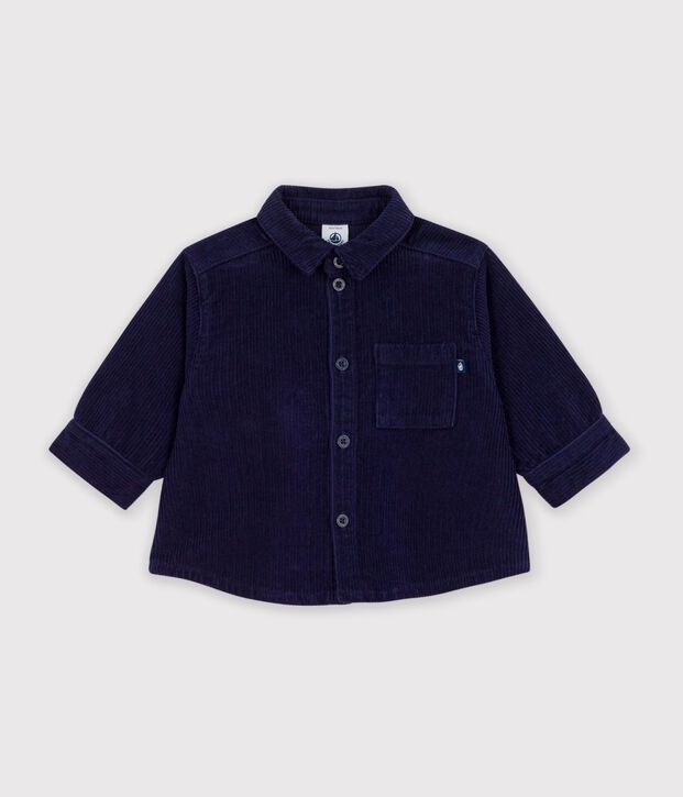 Camicia in velluto tinta unita neonato. SOIR