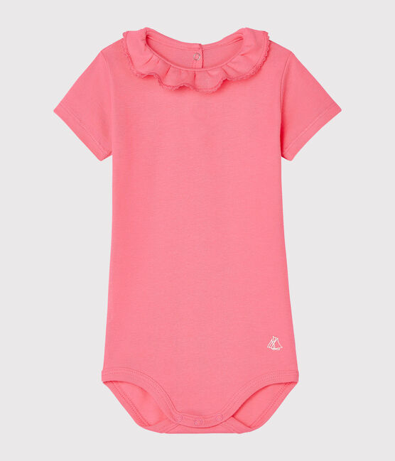 Body con colletto rotondo arricciato bebè femmina rosa CUPCAKE